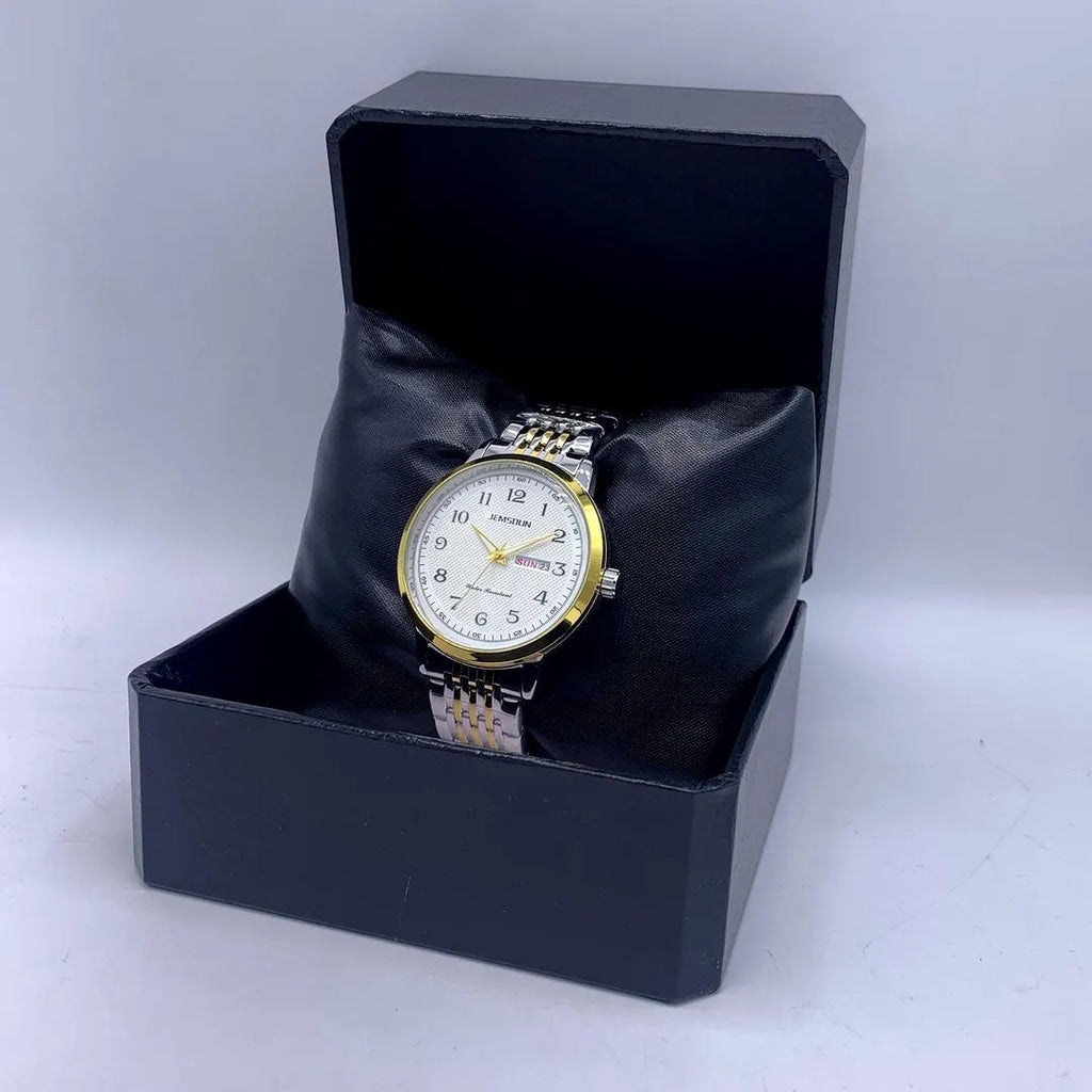 Jemsoun Classic Heritage: Two-Tone Luxury Watch (Automatic, Sapphire, Day-Date)