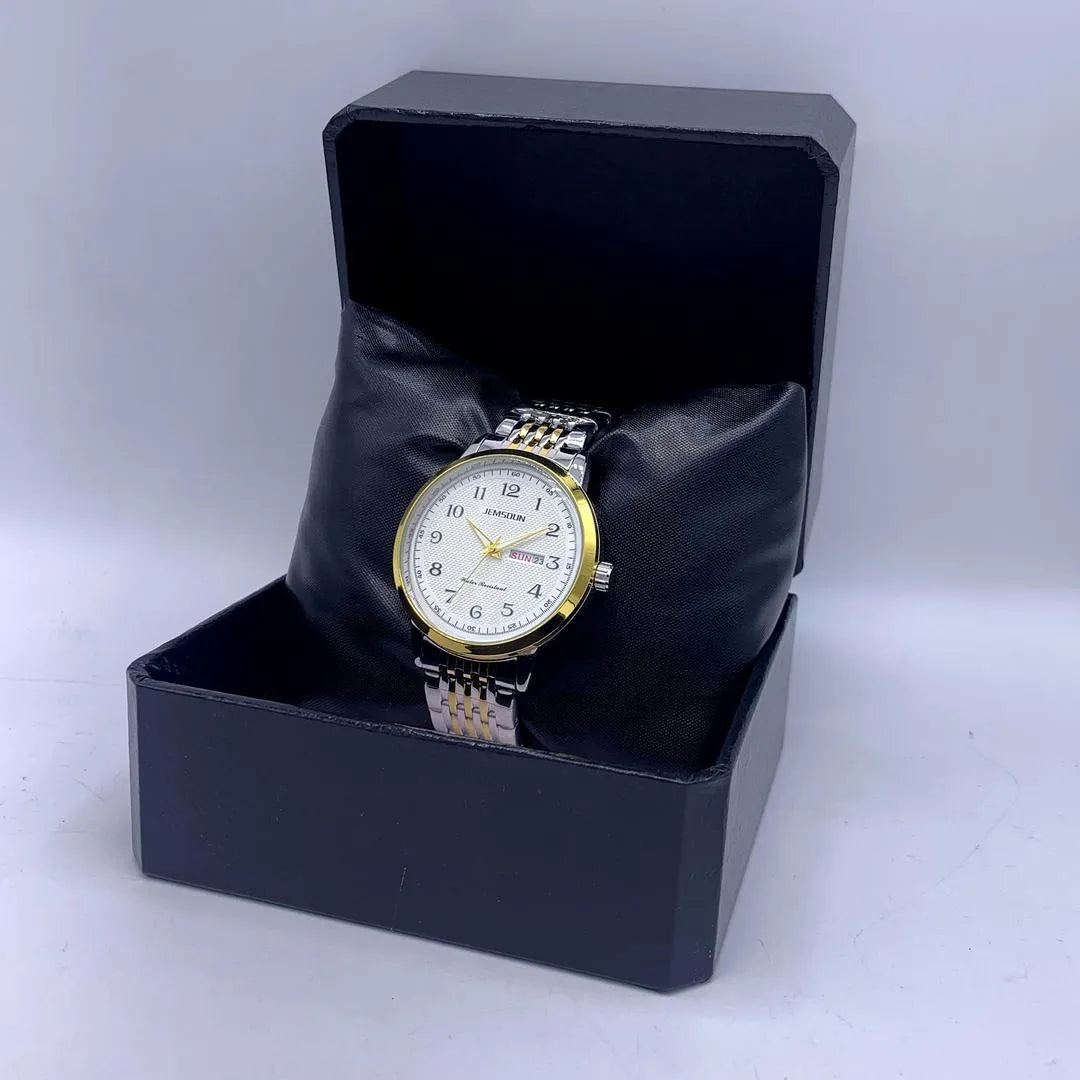 Jemsoun Classic Heritage: Two-Tone Luxury Watch (Automatic, Sapphire, Day-Date)