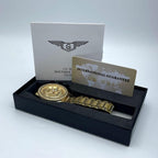 Guanqin Luxury Gold Diamond Watch – Crystal Bezel with Day-Date Display | Trendoraa Mart Elite Collection