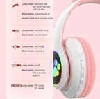 Cat Ear LED Headphones Multicolor ABS for Teens Young Adults