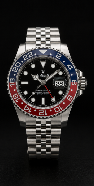 Rolex Luxury GMT Style Stainless Steel Automatic Watch